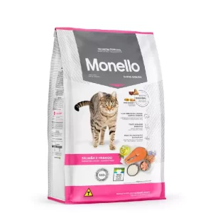 غذای خشک گربه های بالغ بدغذا طعم میکس مرغ و تن و سالمون برای تقویت سیستم ایمنی بدن مونلو (Monello) وزن 7 کیلوگرم