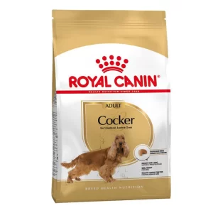 غذای خشک سگ های بالغ نژاد کوکر اسپانیش (بالای 10 ماه) رویال کنین (cocker) وزن 3 کیلوگرم