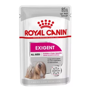 پوچ سگ های بالغ حساس و بد غذا رویال کنین (Exigent Adult Dog) وزن 85 گرم