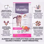 غذای خشک گربه بالغ مونلو طعم مرغ و سالمون مدل میکس حاوی دانه‌های تشویقی وزن 1 کیلوگرم (زیپ کیپ فله ای) Monello Mix - تصویر 4