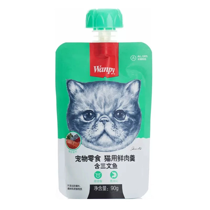 پودینگ گربه طعم ماهی قزل آلا برای جلوگیری از سنگ کلیه و تقویت سیستم ایمنی بدن ونپی (Wanpy) وزن 90 گرم
