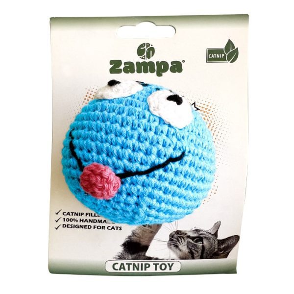 اسباب بازی گربه مدل توپ اسمایل جنس بافتنی زامپا