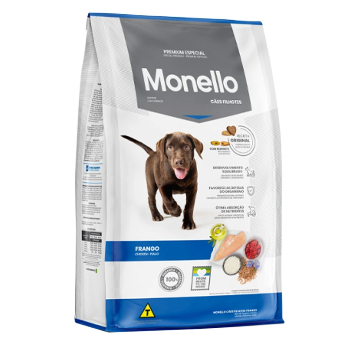 غذای خشک توله سگ طعم مرغ و برنج برای تامین انرژی و بهبود رشد سالم مونلو (Monello Puppy) وزن1کیلوگرم (بسته بندی فله چیوویی)