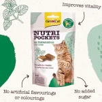 تشویقی گربه جیم کت طعم کت نیپ حاوی مولتی ویتامین وزن 60 گرم GimCat Nutri Pockets - تصویر 5
