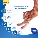 خمیر مولتی ویتامین گربه جیم کت طعم ماهی تن وزن 50 گرم GimCat Duo Paste Multi Vitamin - تصویر 11