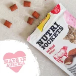 تشویقی گربه بالغ جیم کت طعم گوشت گاو وزن 60 گرم GimCat Nutri Pockets - تصویر 3