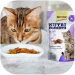 تشویقی گربه بالغ جیم کت طعم اردک وزن 60 گرم GimCat Nutri Pockets - تصویر 2