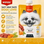 پودینگ سگ ونپی طعم گوشت گاو حاوی هویج و نخودفرنگی وزن 90 گرم Wanpy Dog Tasty Meat Paste Beef - تصویر 7