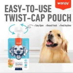 پودینگ سگ ونپی طعم مرغ حاوی هویج و نخودفرنگی وزن 90 گرم Wanpy Dog Tasty Meat Paste Chicken - Image 3