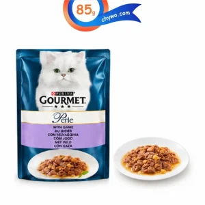 پوچ گربه بالغ گورمت پورینا طعم گوشت شکار