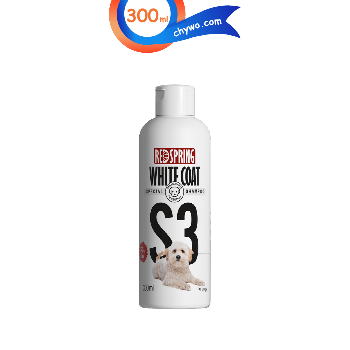 redspring-n-21 شامپو سگ مو رنگ سفید و روشن رد اسپرینگ مدل S3 وزن 300 میلی لیتر RedSpring White Coat - Image 1