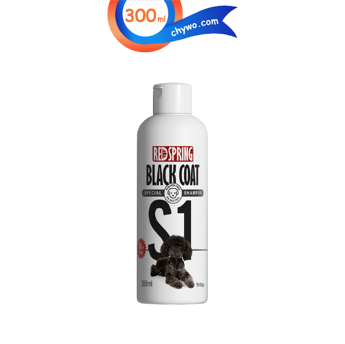 redspring-n-20 شامپو سگ با مو مشکی و تیره رد اسپرینگ مدل S1 وزن 300 میلی لیتر Redspring Black Coat - Image 1