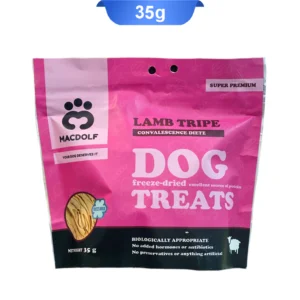 تشویقی سگ مک دولف طعم سیرابی وزن 35 گرم Macdolf dog treats with Lamb Tripe