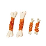 تشویقی سگ ونپی دورپیچ مرغ مدل استخوان کلسیمی وزن 100 گرم Wanpy Chicken Jerky & Calcium Bone Twists - تصویر 2
