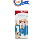 ست خمیر دندان مسواک سگ بایولاین طعم مرغ وزن 100گرم Bioline toothpaste with Chicken Flavor