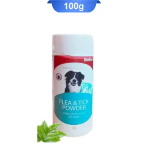 پودر ضد کک و کنه سگ بایولاین وزن 100 گرم Bioline Flea And Tick Powder