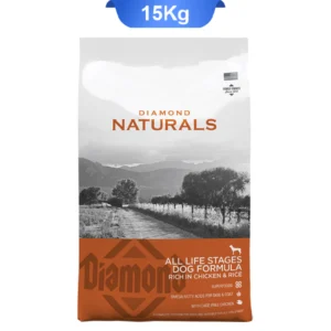 غذا خشک سگ دایموند نچرال وزن 15 کیلوگرم Diamond Naturals All Life با بسته بندی رنگ نارنجی