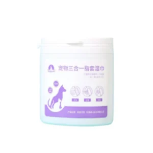 دستمال مرطوب انگشتی سگ و گربه سه کاره 50 عددی finger wet tissue