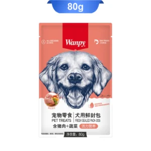 پوچ ونپی سگ با طعم گوشت خوک و سبزیجات وزن 80 گرم