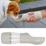 ظرف آب و غذا همراه سگ و گربه مدل قمقمه ای سر گربه Pet Water Cup - تصویر 3