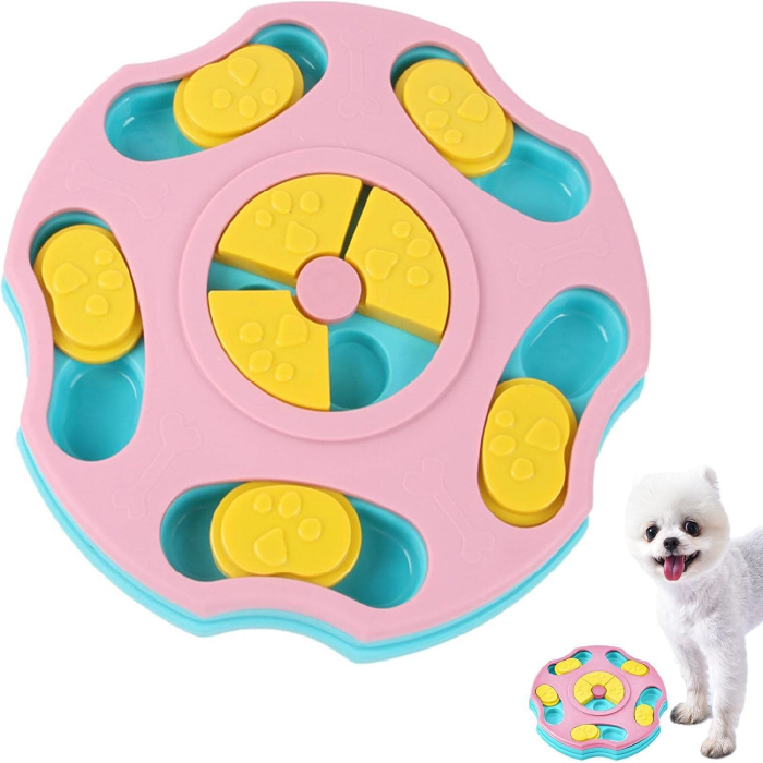 dog-puzzles-for-smart-dogs-pentagonal-sliding-type-multi-functional-food-box-02 اسباب بازی فکری سگ Dog Toy - Image 1