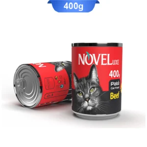 کنسرو گربه نوول لوکس پته طعم گوشت وزن 400 گرم Noveluxe Beef