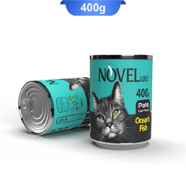 کنسرو گربه نوول لوکس پته طعم ماهی وزن 400 گرم Noveluxe Ocean's Fish - Image 1
