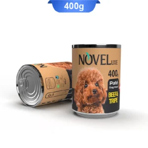 کنسرو سگ نوول لوکس پته طعم سیرابی و گوشت گاو وزن 400 گرم Noveluxe Beef & Tripe