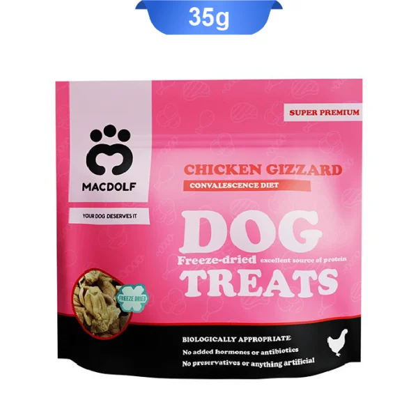 تشویقی سگ مک دولف طعم سنگدان مرغ وزن 35 گرم Macdolf dog treats with Chicken Gizzard - Image 1