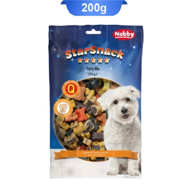 تشویقی سگ نوبی مدل پارتی میکس وزن 200 گرم کد 104195 Nobby Party Mix - Image 1
