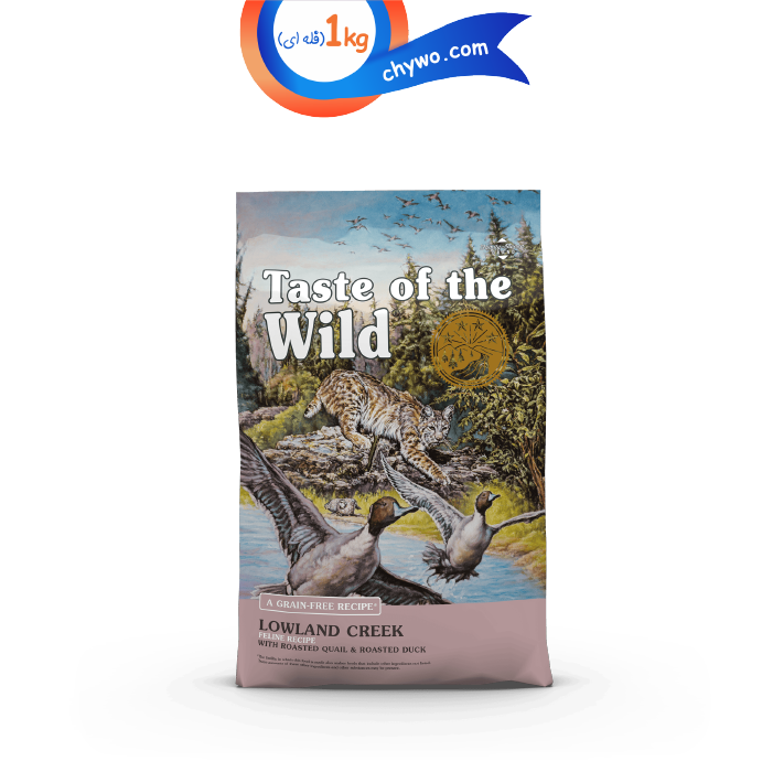 taste-of-the-wild-new-e-19 غذا خشک گربه تیست آف د وایلد طعم بلدرچین و اردک (زیپ کیپ فله ) Taste Of The Wild LC - Image 1
