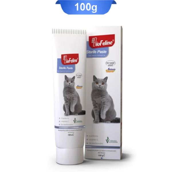 خمیر مالت گربه عقیم بیوفلاین وزن 100 گرم BioFeline Sterile Paste - Image 1