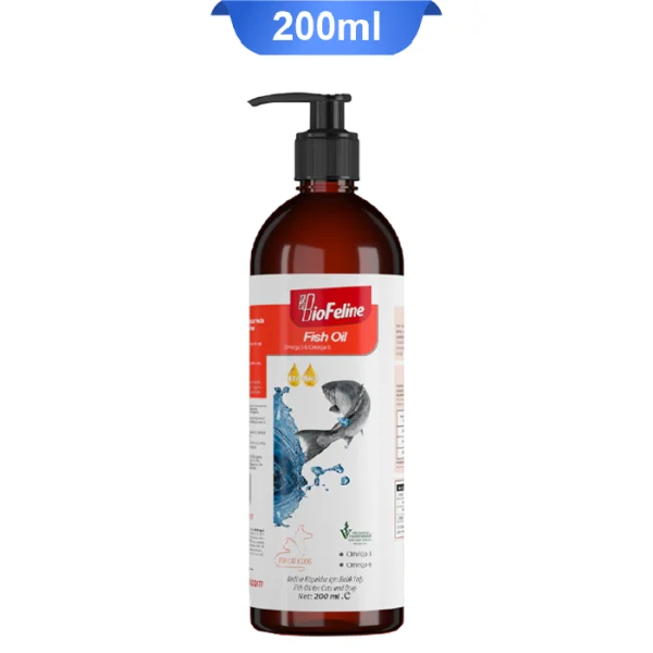 روغن ماهی سگ و گربه بیوفلاین حجم 200 میلی لیتر Biofeline ‌‌Fish Oil - Image 1