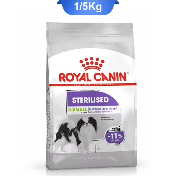 غذای خشک سگ عقیم ایکس اسمال رویال کنین وزن 1.5 کیلوگرم Royal Canin X Small Sterilised - Image 1