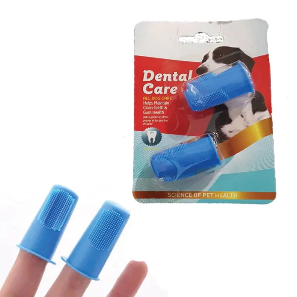 مسواک انگشتی سیلیکونی سگ و گربه دنتال کر بسته 2 عددی کد 112334 Dental Care - Image 1