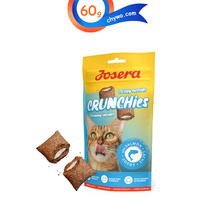 josera-crunchies-02 تشویقی مغزدار کرانچی گربه جوسرا طعم سالمون وزن 60 گرم Josera Crunchies Salmon - Image 1