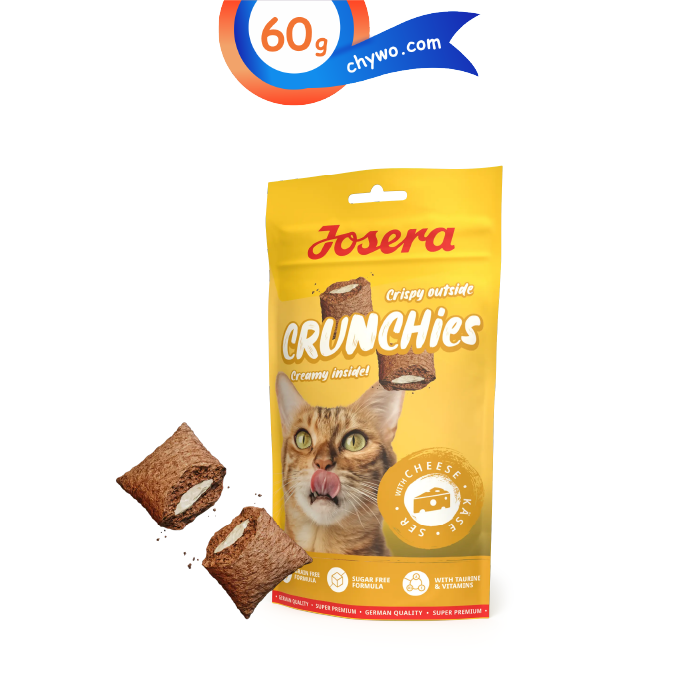 josera-crunchies-03 تشویقی مغزدار کرانچی گربه جوسرا طعم پنیر وزن 60 گرم Josera Crunchies Cheese - Image 1