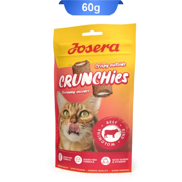 تشویقی مغزدار کرانچی گربه جوسرا طعم گوشت وزن 60 گرم Josera Crunchies Beef - Image 1