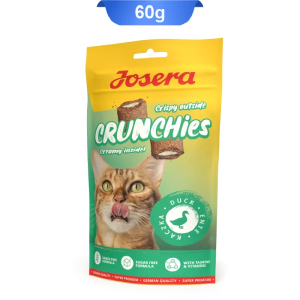 تشویقی مغزدار کرانچی گربه جوسرا طعم اردک وزن 60 گرم Josera Crunchies Duck - Image 1