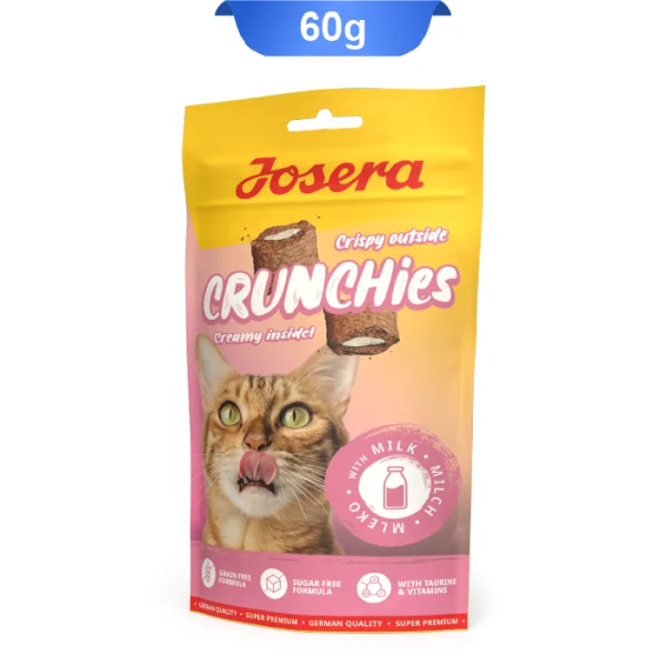 تشویقی مغزدار کرانچی گربه جوسرا طعم شیر وزن 60 گرم Josera Crunchies Milk - Image 1