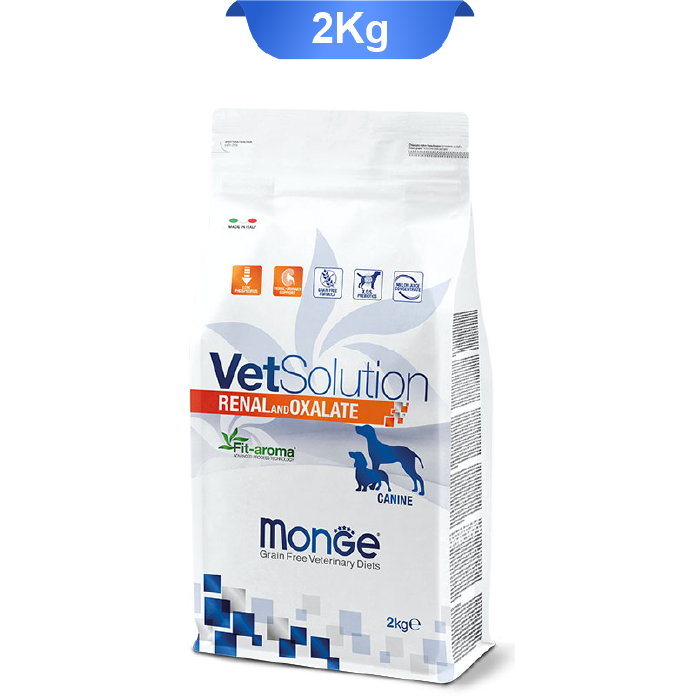 monge-vet-solution-renal-oxalate-2kg غذای خشک سگ مونژه رنال