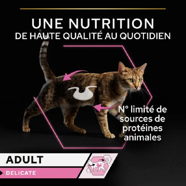 کنسرو گربه بالغ پروپلن دلیکیت طعم بوقلمون وزن 85 گرم ProPlan Adult Delicate - Image 4