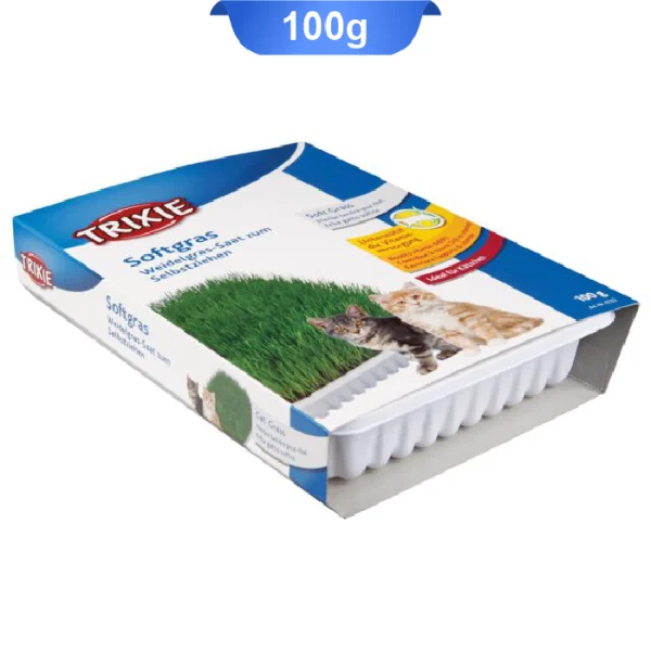 علف گربه تریکسی وزن 100 گرم Trixie Softgras - Image 1