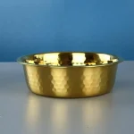 ظرف آب و غذا سگ و گربه استیل طرح مس مدل کوپر 18 سانتی متر کد 106335 - Image 2
