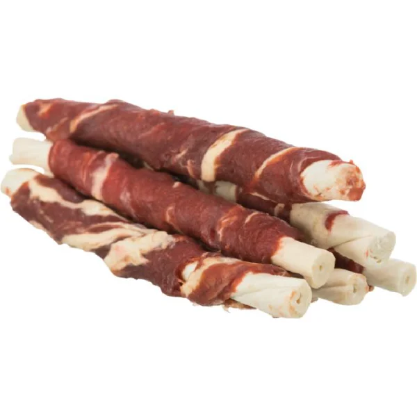 تشویقی دندانی سگ تریکسی دورپیچ گوشت گاو و ماهی سفید وزن 70 گرم Trixie Denta Fun Marbled Rolls - Image 2