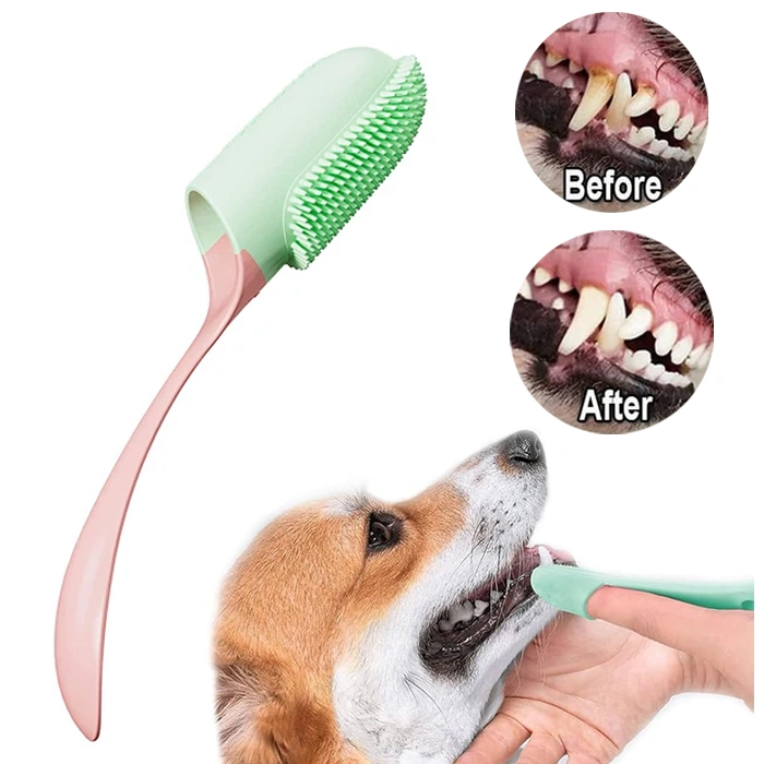 finger-brush مسواک انگشتی دسته دار سگ و گربه