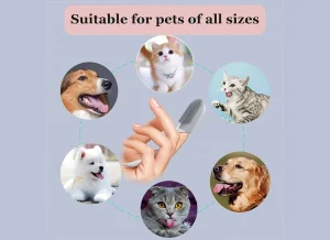 مسواک انگشتی دسته دار سگ و گربه