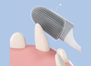 مسواک انگشتی دسته دار سگ و گربه