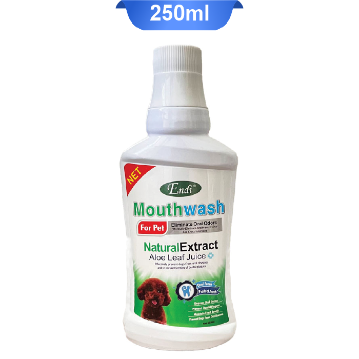 mouthwash-for-pet-natural-extract-250ml دهانشویه سگ اندی حجم 250 میلی لیتر Endi Mouthwash Natural Extract - Image 1