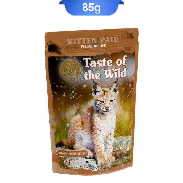 پوچ بچه گربه تیست آف د وایلد طعم مرغ و جگر مرغ وزن 85 گرم Taste Of The Wild Kitten - Image 1